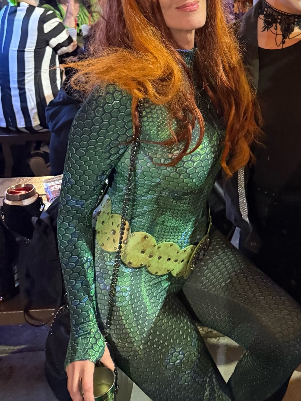 Candy Catz Green Hexagon Skin Jumpsuit Skinsuit Bodysuit Catsuit Rave.